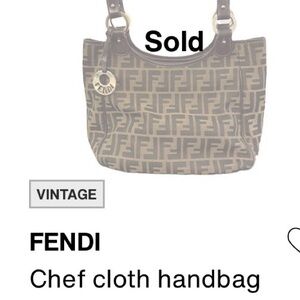 ❌❌SOLD❌❌ Fendi Vintage Chef Zucca Shoulder bag with Gold Tone Hardware